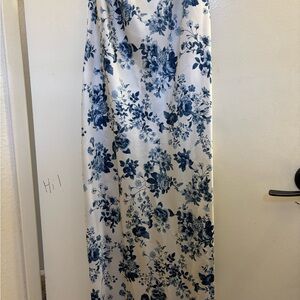 Floral Blue and White Women's Skirt